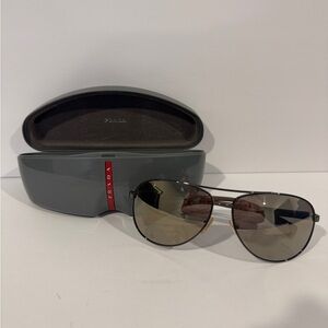 Prada Black Sport Linea Rossa Sunglasses